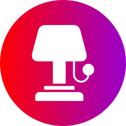 lámpara de mesa icono
