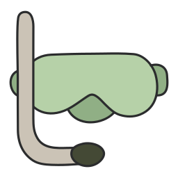 máscara de snorkel icono
