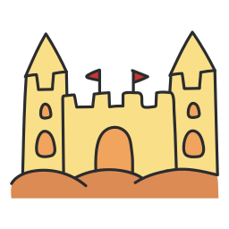 Sand castle icon