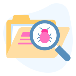 zoeken naar bugs icoon