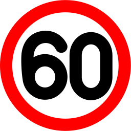 Speed limit 60 icon