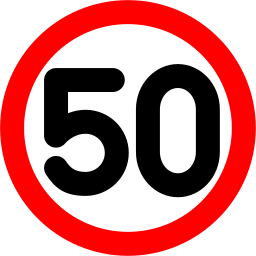 Speed limit 50 icon
