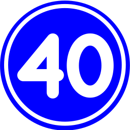 velocità 40 icona