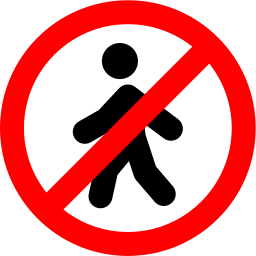 No pedestrian icon