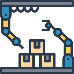 braccio robotico icona