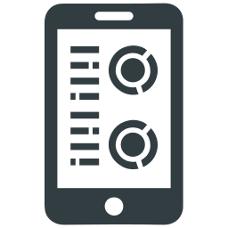 grafico mobile icona