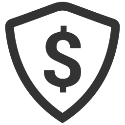 Dollar shield icon