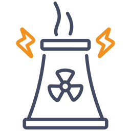 la energía nuclear icono
