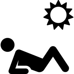 banho de sol Ícone
