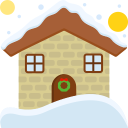 dom ze śniegu ikona