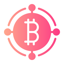 cadena de bitcoins icono