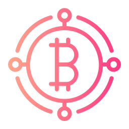 cadena de bitcoins icono