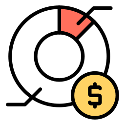 wykres finansowy ikona