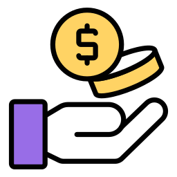 Giving money icon