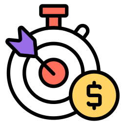 Financial target icon