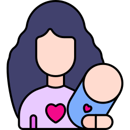 madre y bebe icono