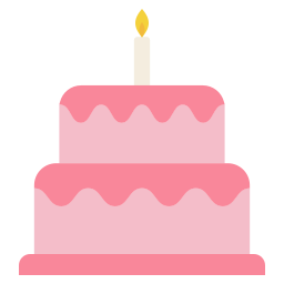 pastel de cumpleaños icono