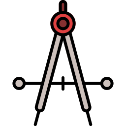 rysunkowy kompas ikona