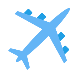 Flying airoplane icon