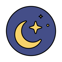 Moon and star icon