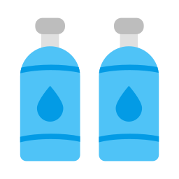 Water bottles icon
