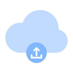 przesyłaj i pobieraj chmurę danych ikona