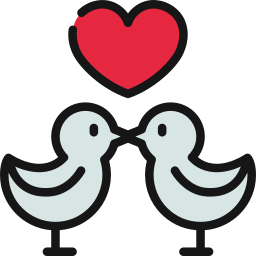 pájaros del amor icono