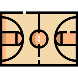 cancha de baloncesto icono