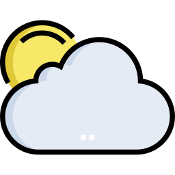 Clouds and sun icon