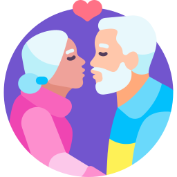 Old couple icon