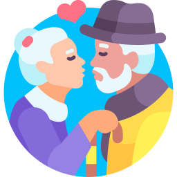Old couple icon