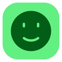 Slightly smiling face icon