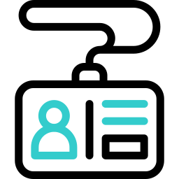 tarjeta de identificación icono