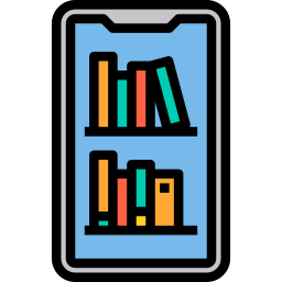 Biblioteca en linea icono