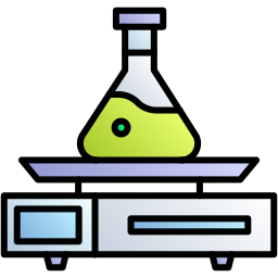 báscula de laboratorio icono