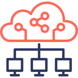 tecnología en la nube icono