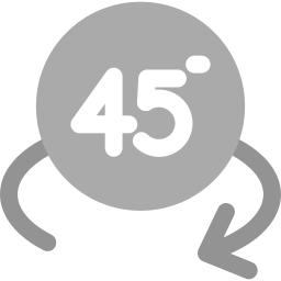 45 grados icono