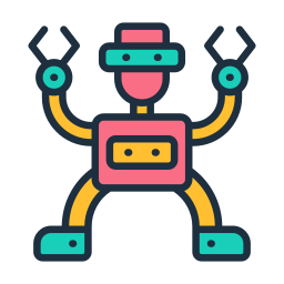 humanoidalny robot ikona