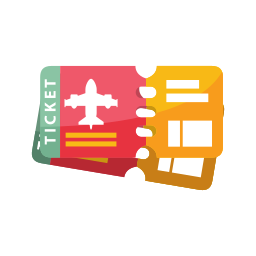 ticket luchtvaartmaatschappij icoon