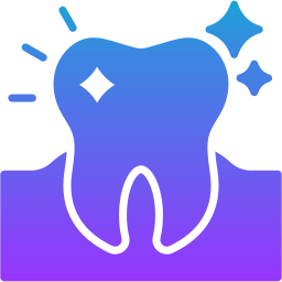 dientes brillando icono