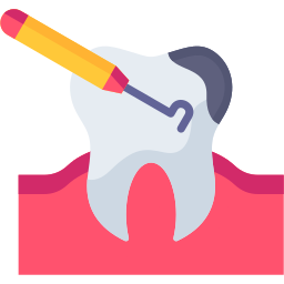 raspado de dientes icono
