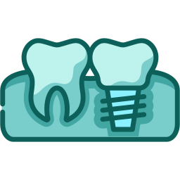 implantes dentários Ícone