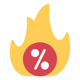 gorący ogień ikona