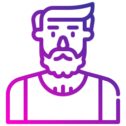 Beard man icon