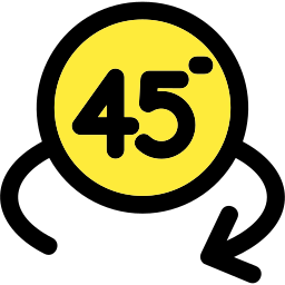 45 grados icono