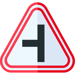 strada laterale a sinistra icona