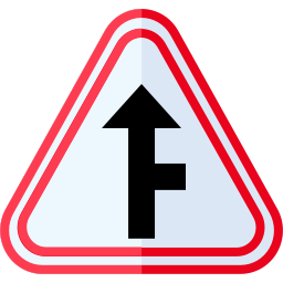 carretera lateral derecha icono