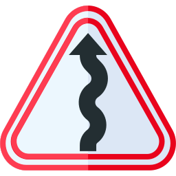 Winding road icon