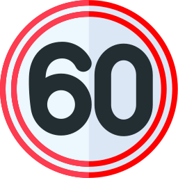 límite de velocidad 60 icono