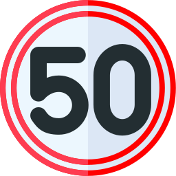 límite de velocidad 50 icono
